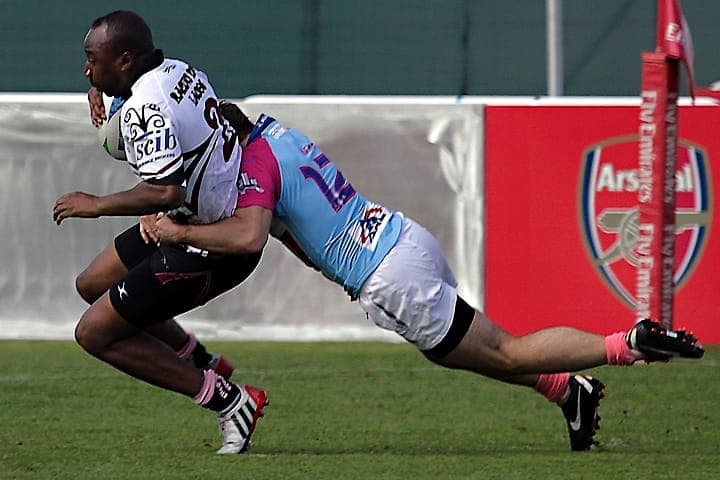 Rugby team celebration